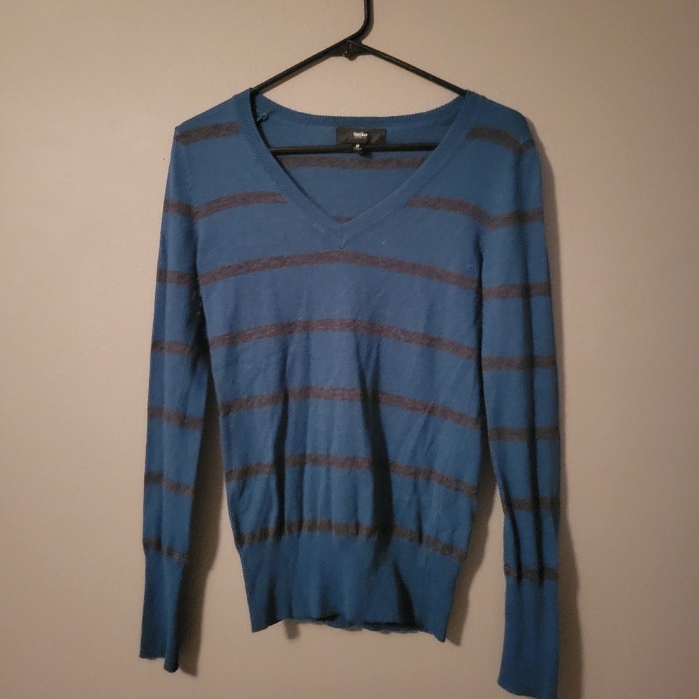 Stripe V Neck Sweater